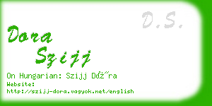 dora szijj business card